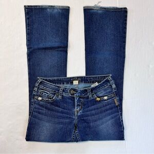 Silver Women’s Jeans Tuesday 29XL33 Dark Wash Low Rise‎ Distressed Hemline